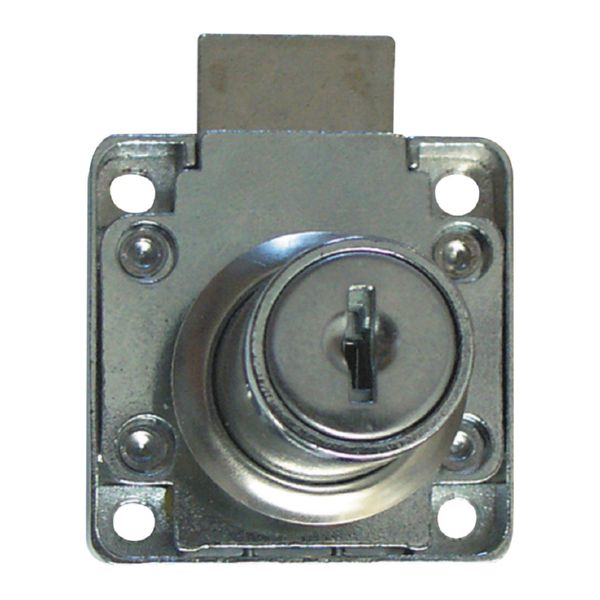 Cerradura de sobreponer para muebles.