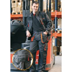 PANTALON JUBA TOP RANGE NEGRO/NARANJA