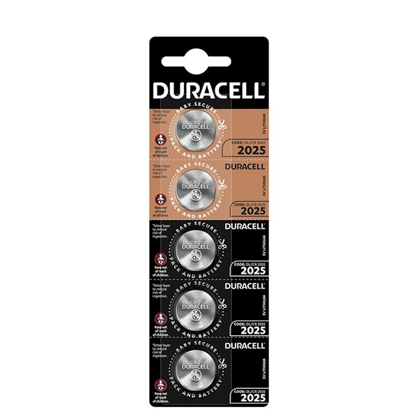 Tiras de 5 pilas litio precortadas.