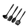 SET 4 UTENSILIOS COCINA SILICONA NEGRA